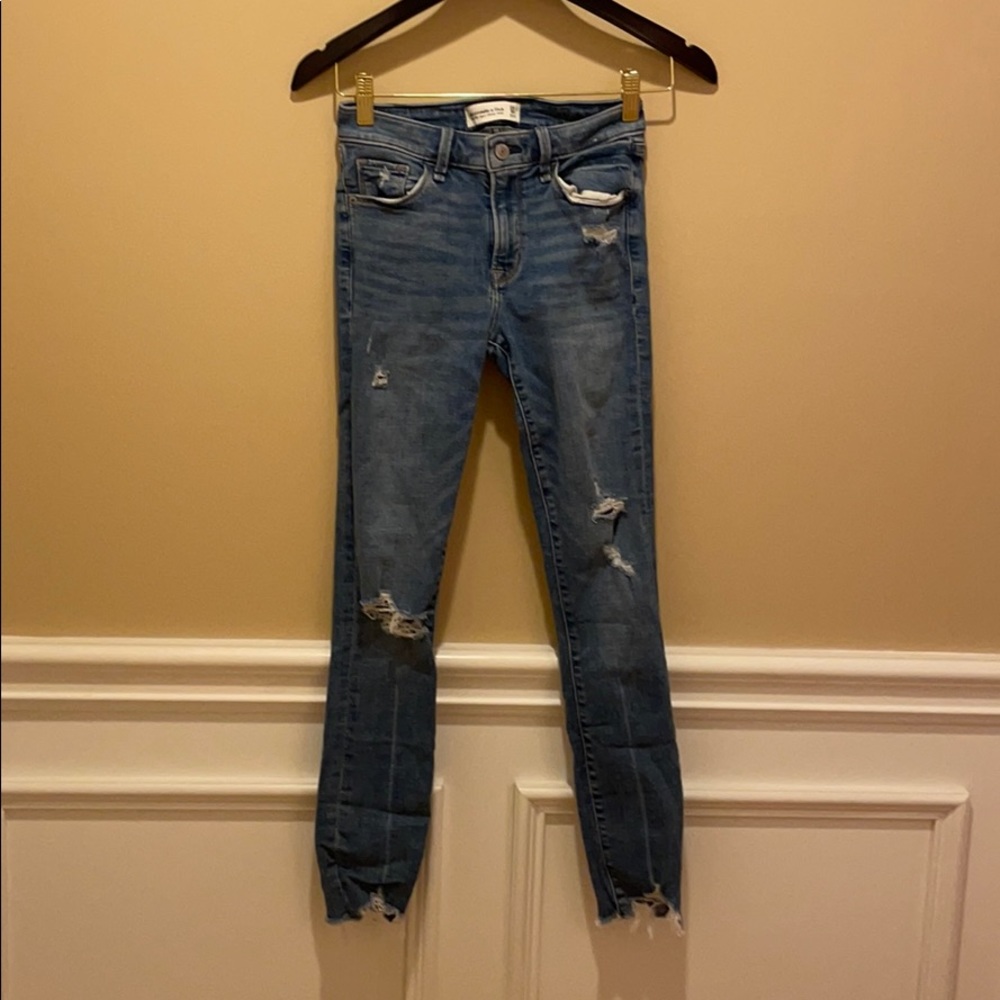 Abercrombie mid rise skinny ankle size 00